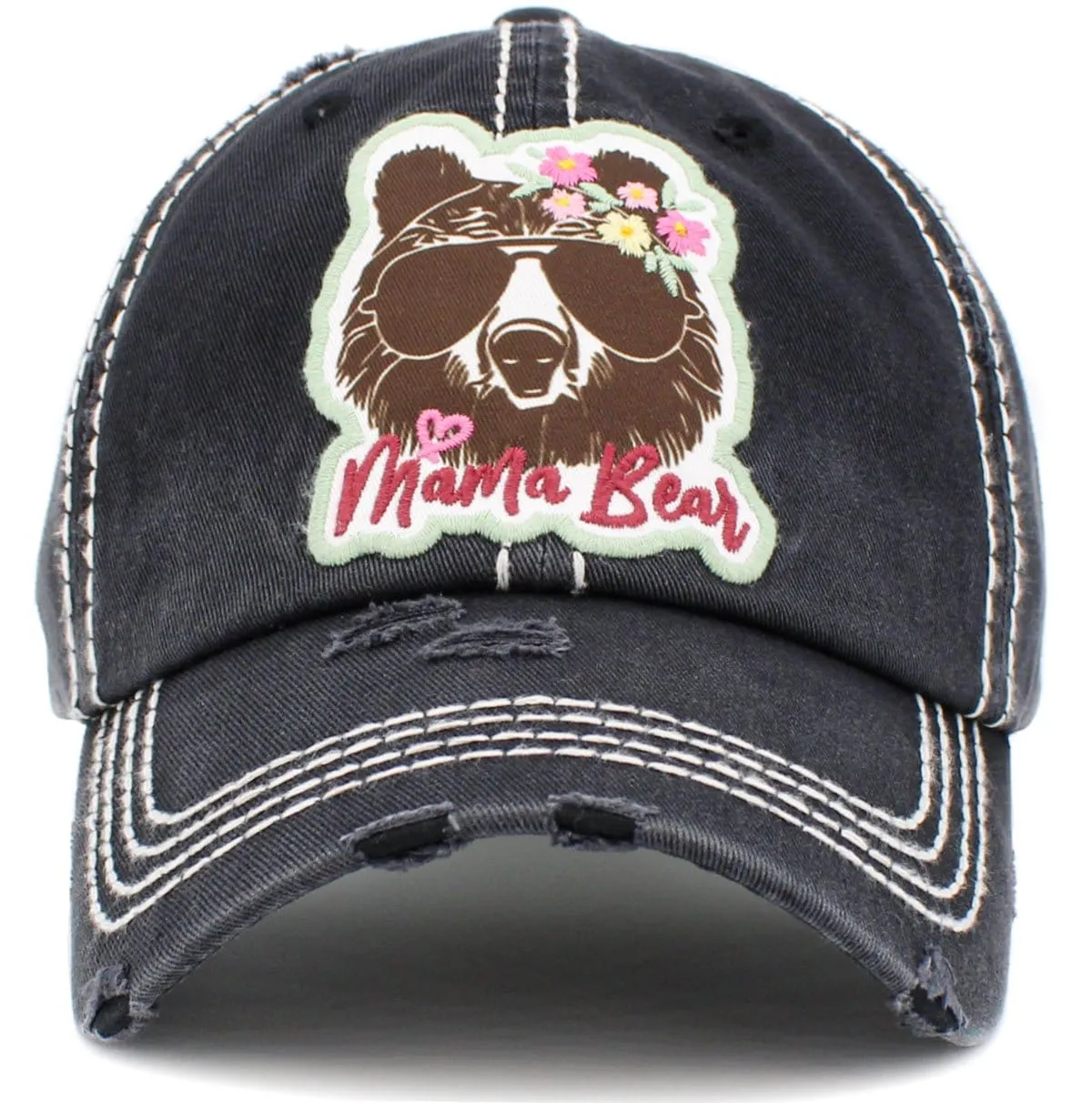 KBV1434 "Mama Bear" Vintage Washed Ball Cap