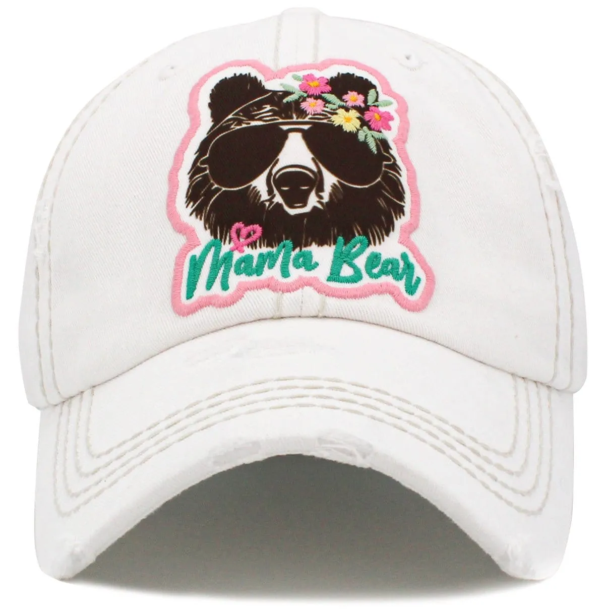 KBV1434 "Mama Bear" Vintage Washed Ball Cap
