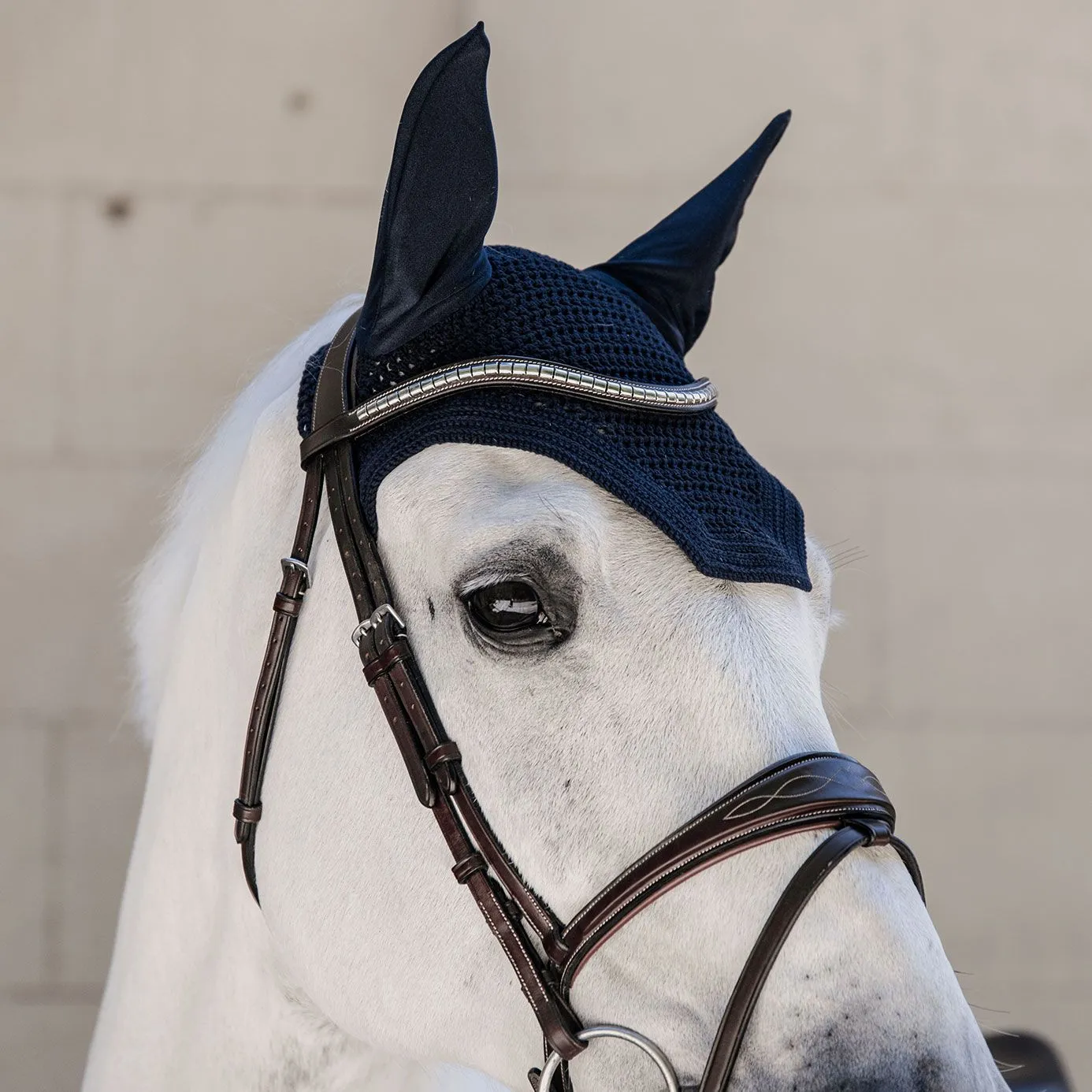 Kentucky Horsewear Wellington Fly Veil - Dark Navy