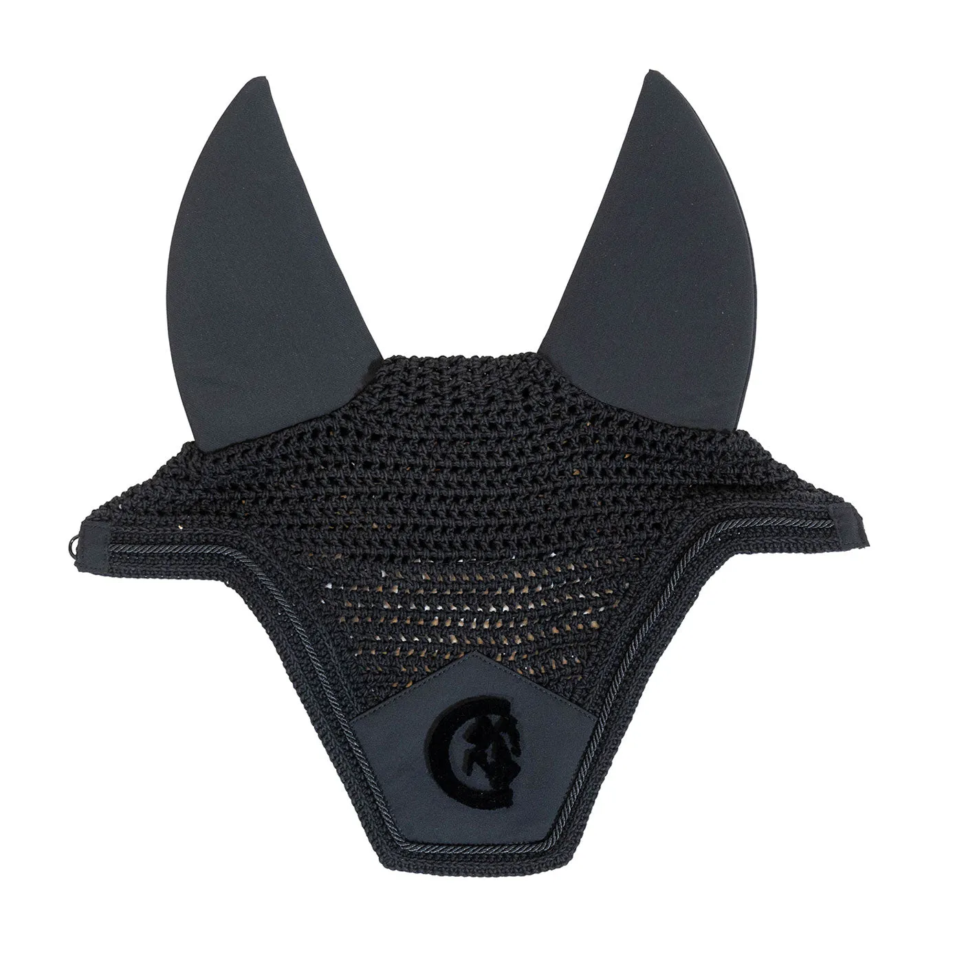 Kentucky Horsewear Wellington Soundless 3D Logo Fly Veil - Black