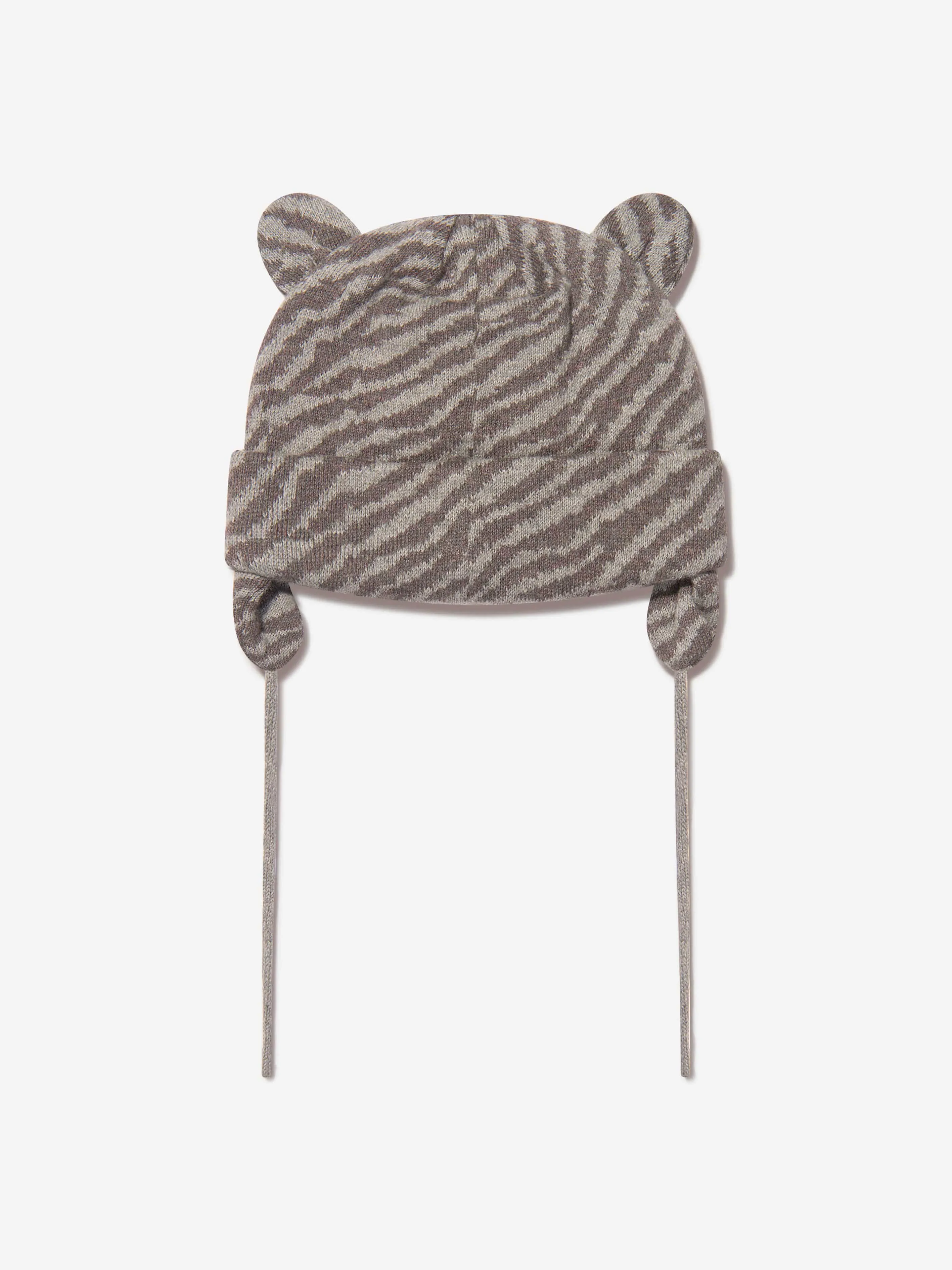 KENZO Baby Girls Knitted Tiger Hat With Ears