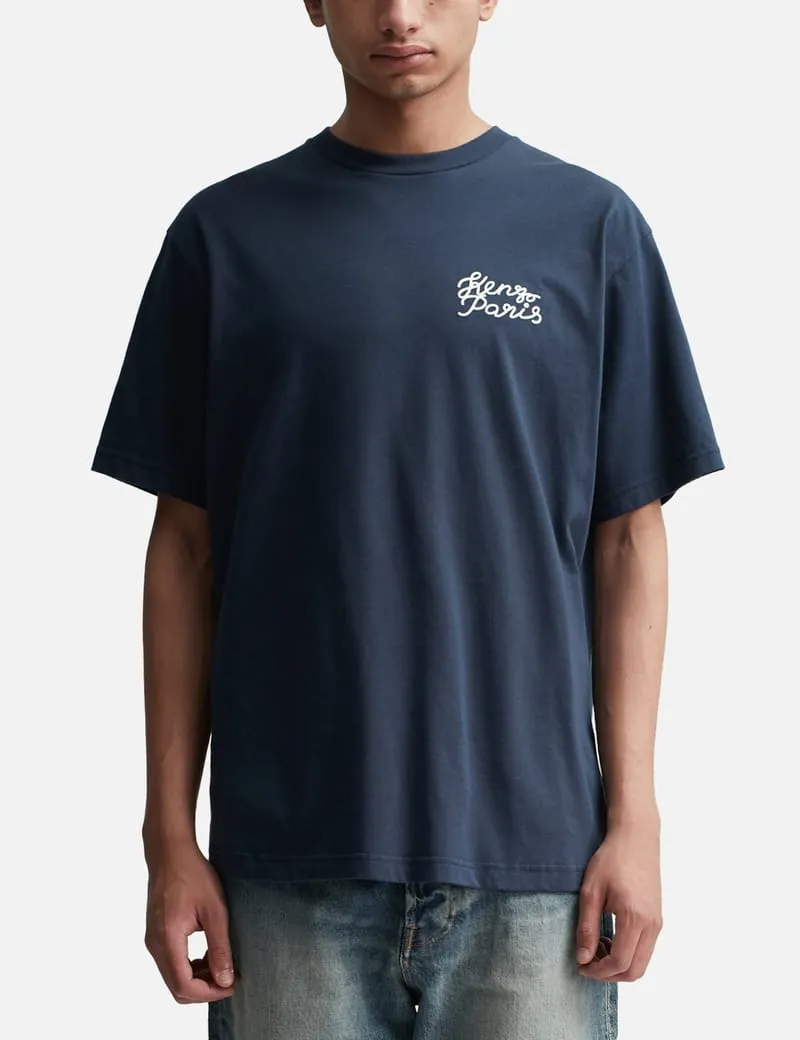 'Kenzo Heart' Oversized Embroidered T-shirt