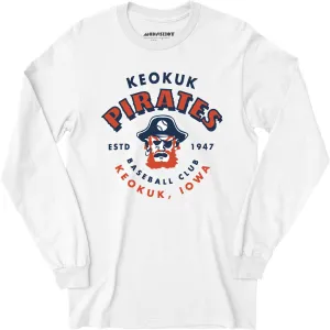 Keokuk Pirates - Iowa - Vintage Defunct Baseball Teams - Long Sleeve T-Shirt