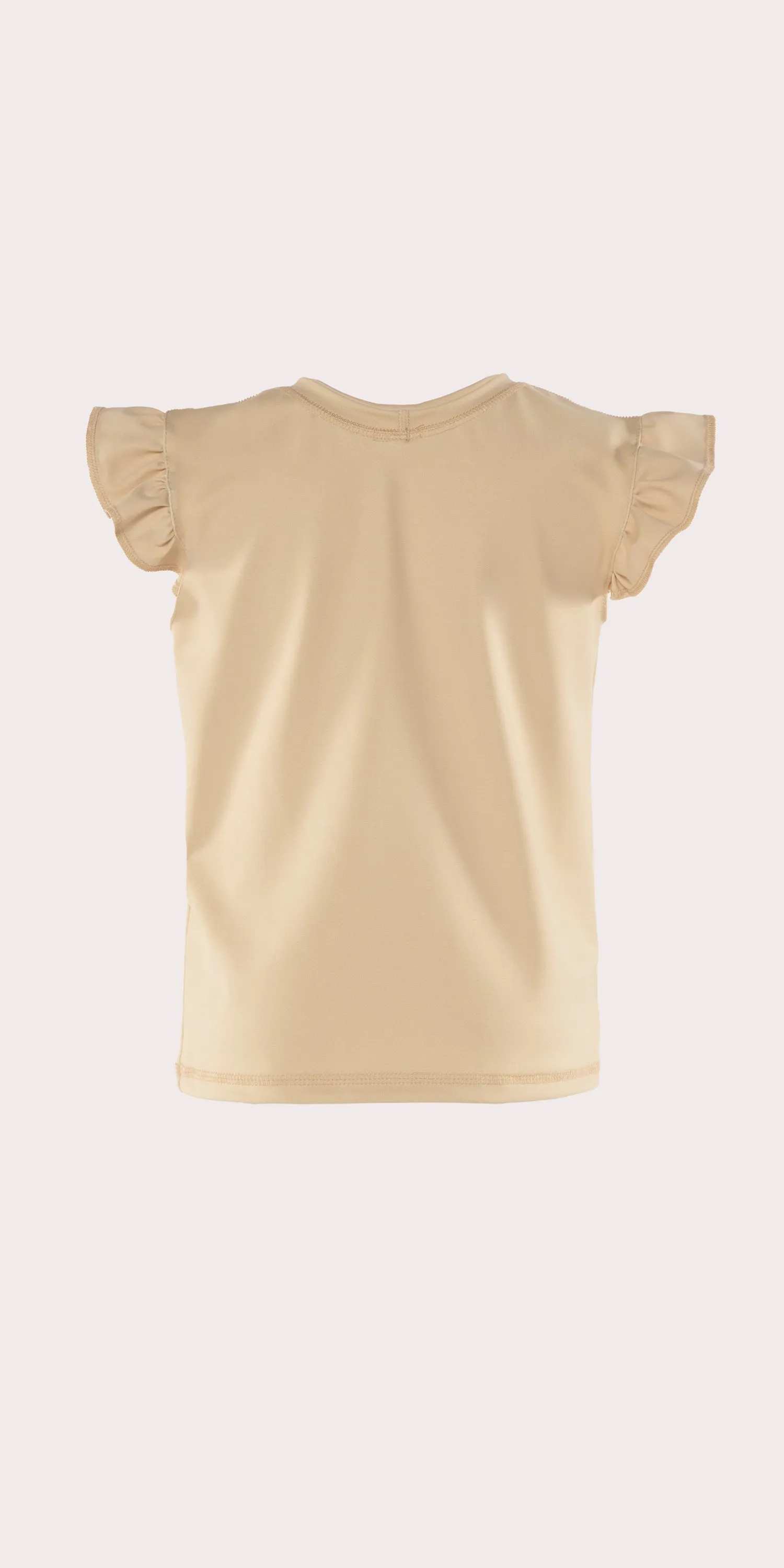 Khaki - Kids Ruffle Sleeveless Top [Final Sale]