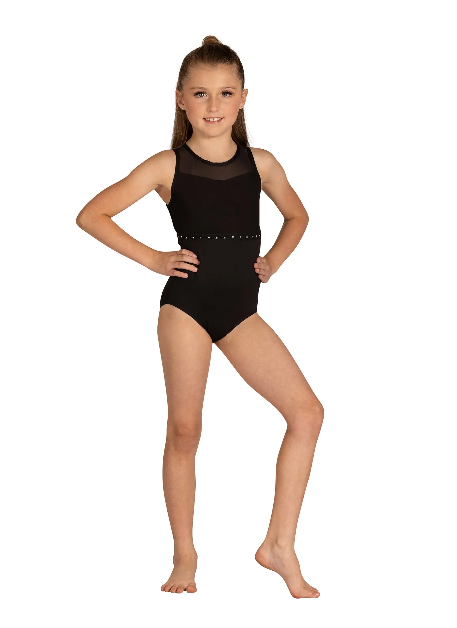 Kids Alexa Rhinestone Tank Leotard