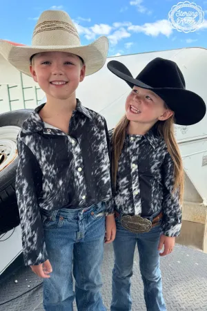 KIDS Let's Get Western Button Up
