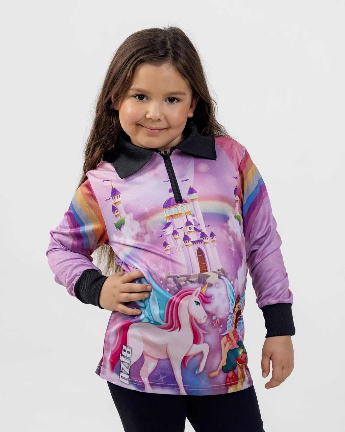 Kids Unicorn Polo Fishing Shirt - Quick Dry & UV Rated