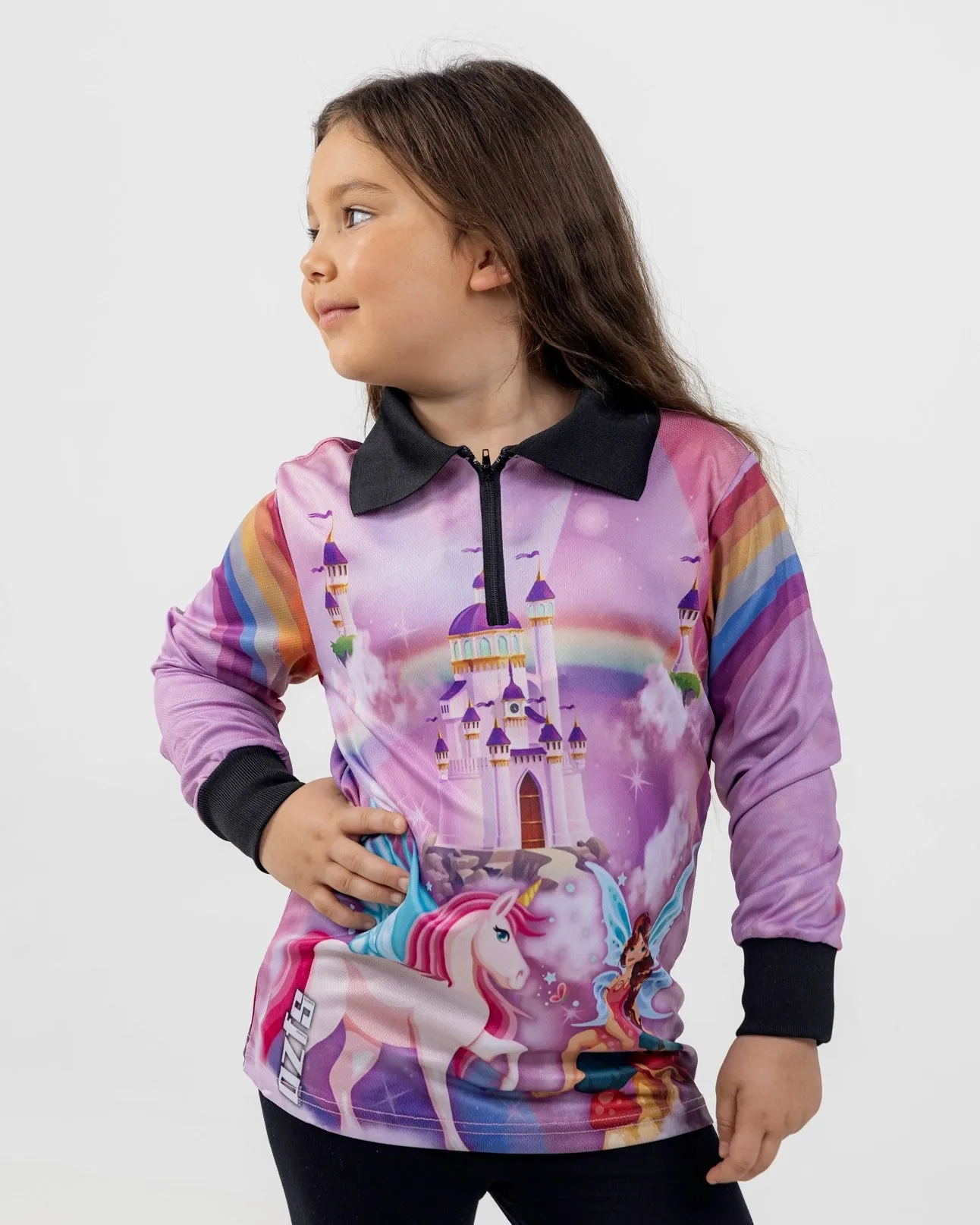 Kids Unicorn Polo Fishing Shirt - Quick Dry & UV Rated