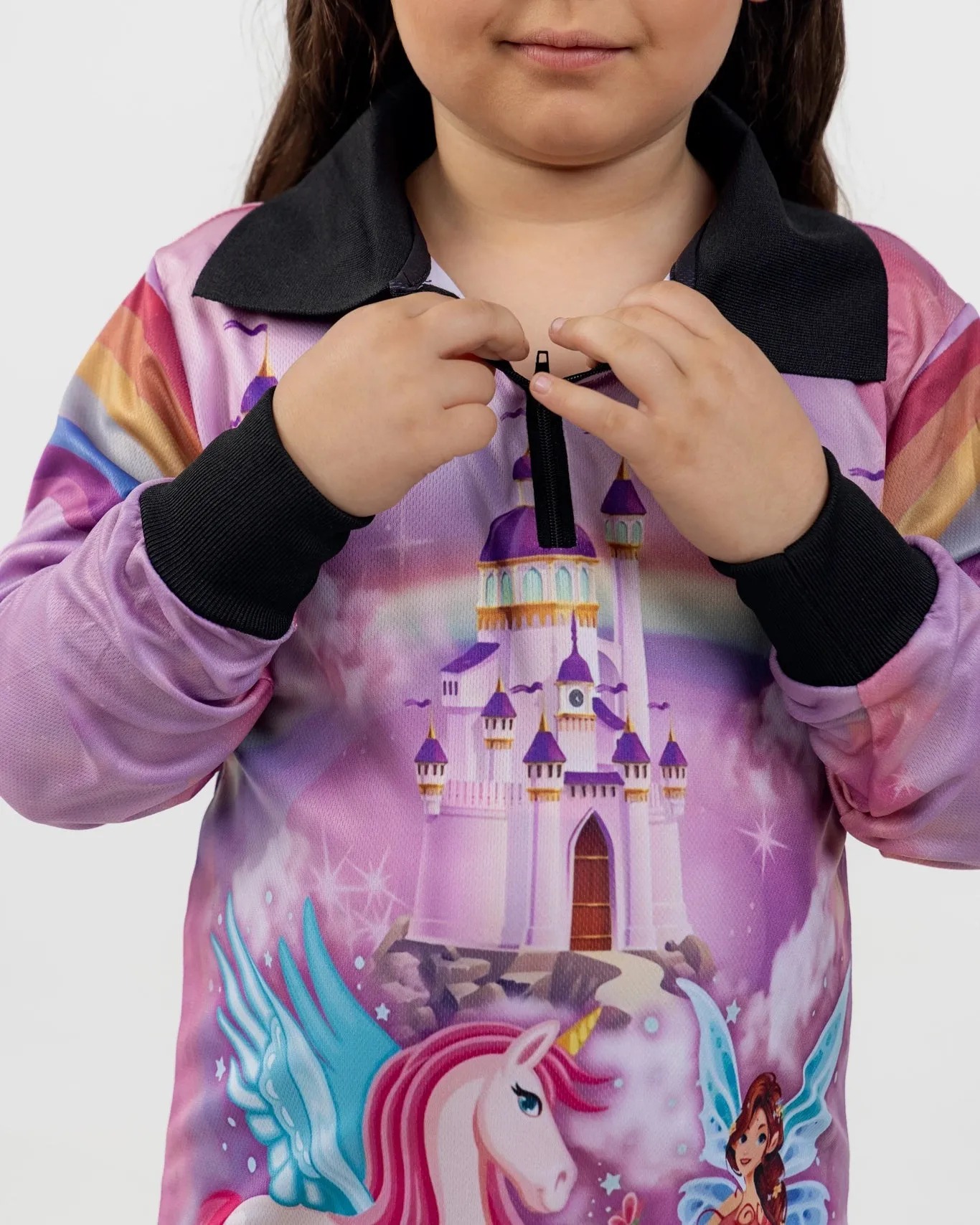 Kids Unicorn Polo Fishing Shirt - Quick Dry & UV Rated