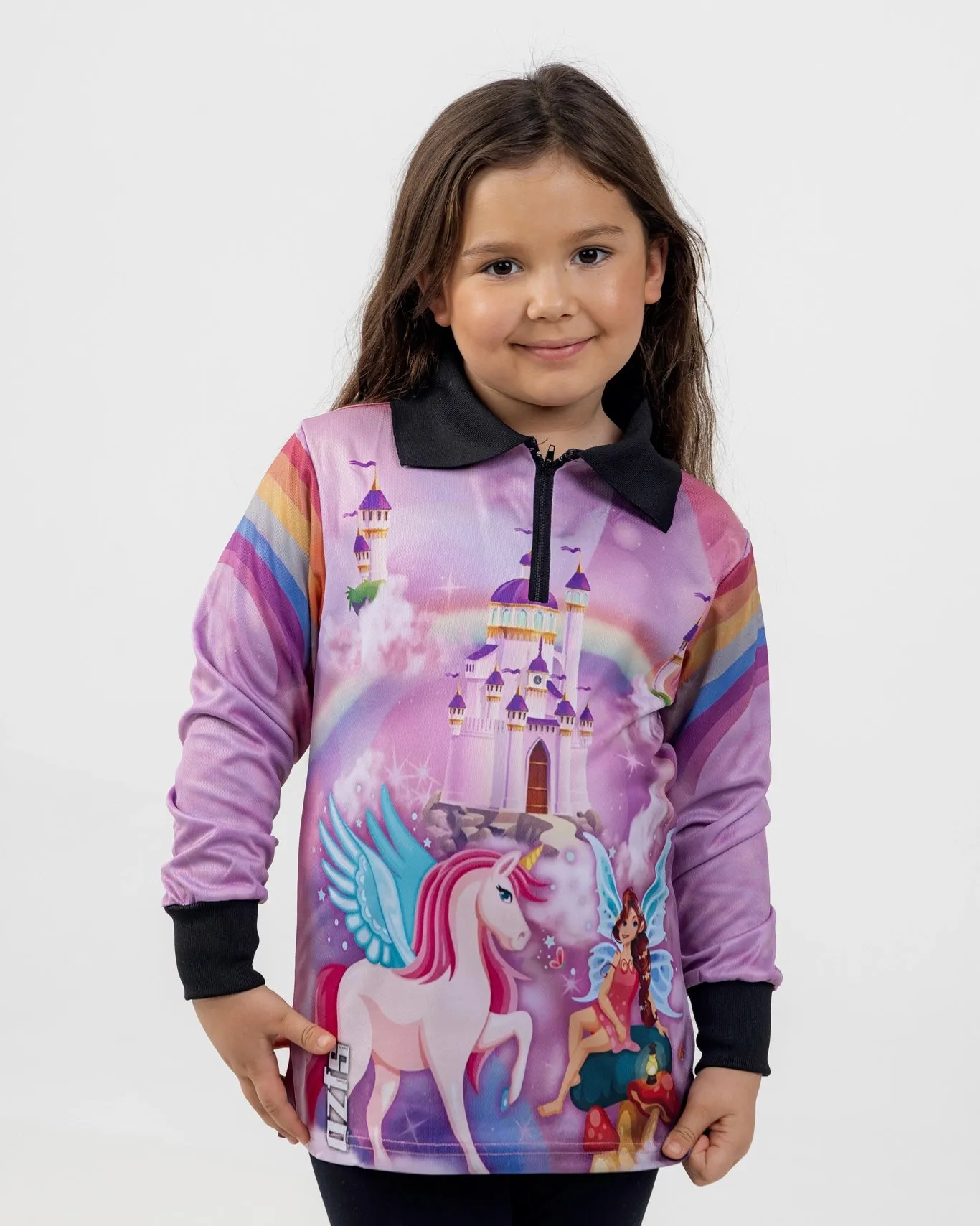 Kids Unicorn Polo Fishing Shirt - Quick Dry & UV Rated