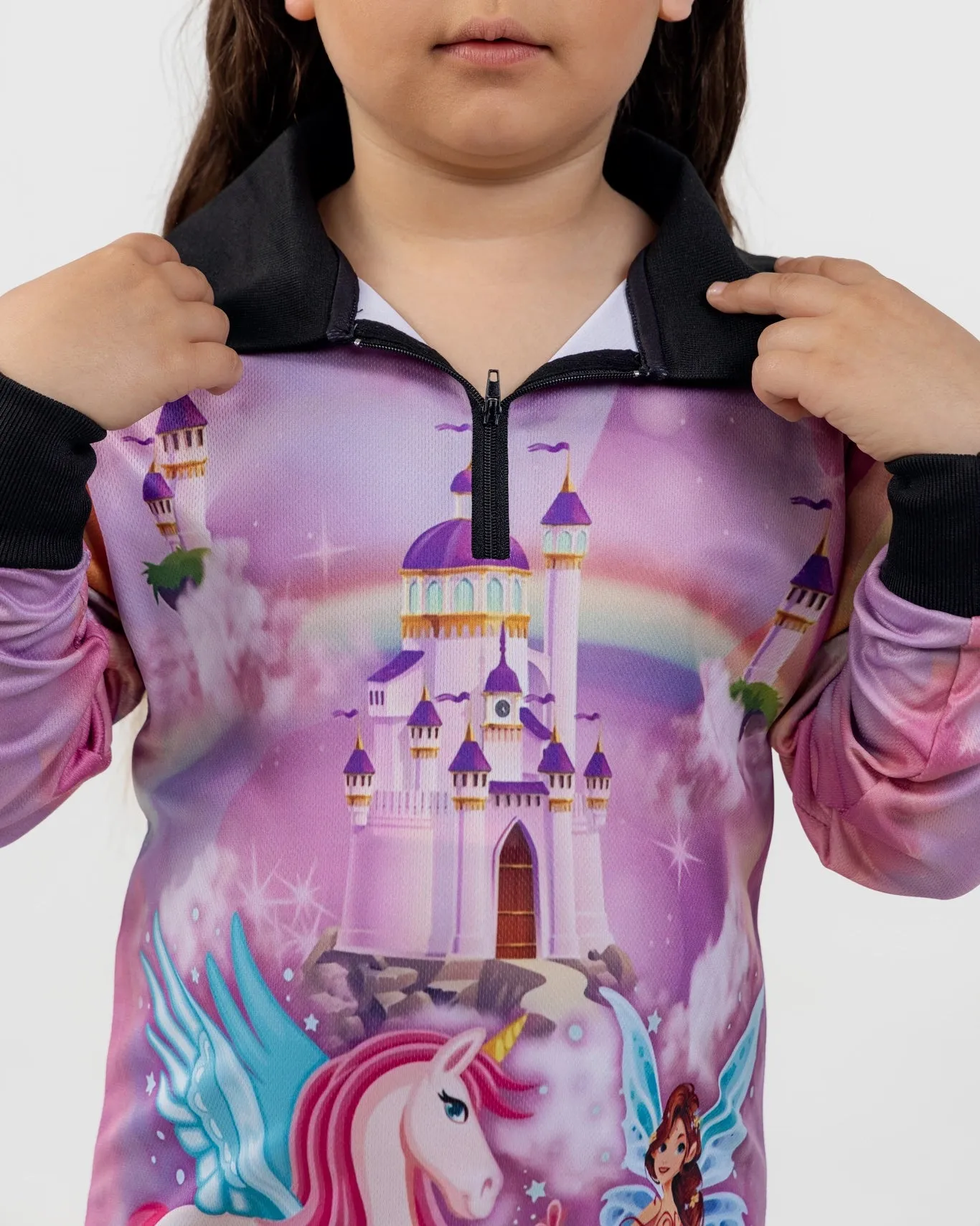 Kids Unicorn Polo Fishing Shirt - Quick Dry & UV Rated