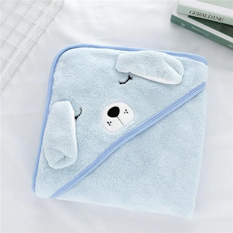 Kids/Baby Cartoon Hooded Super Soft Sleeping Swaddle Wrap Blankets