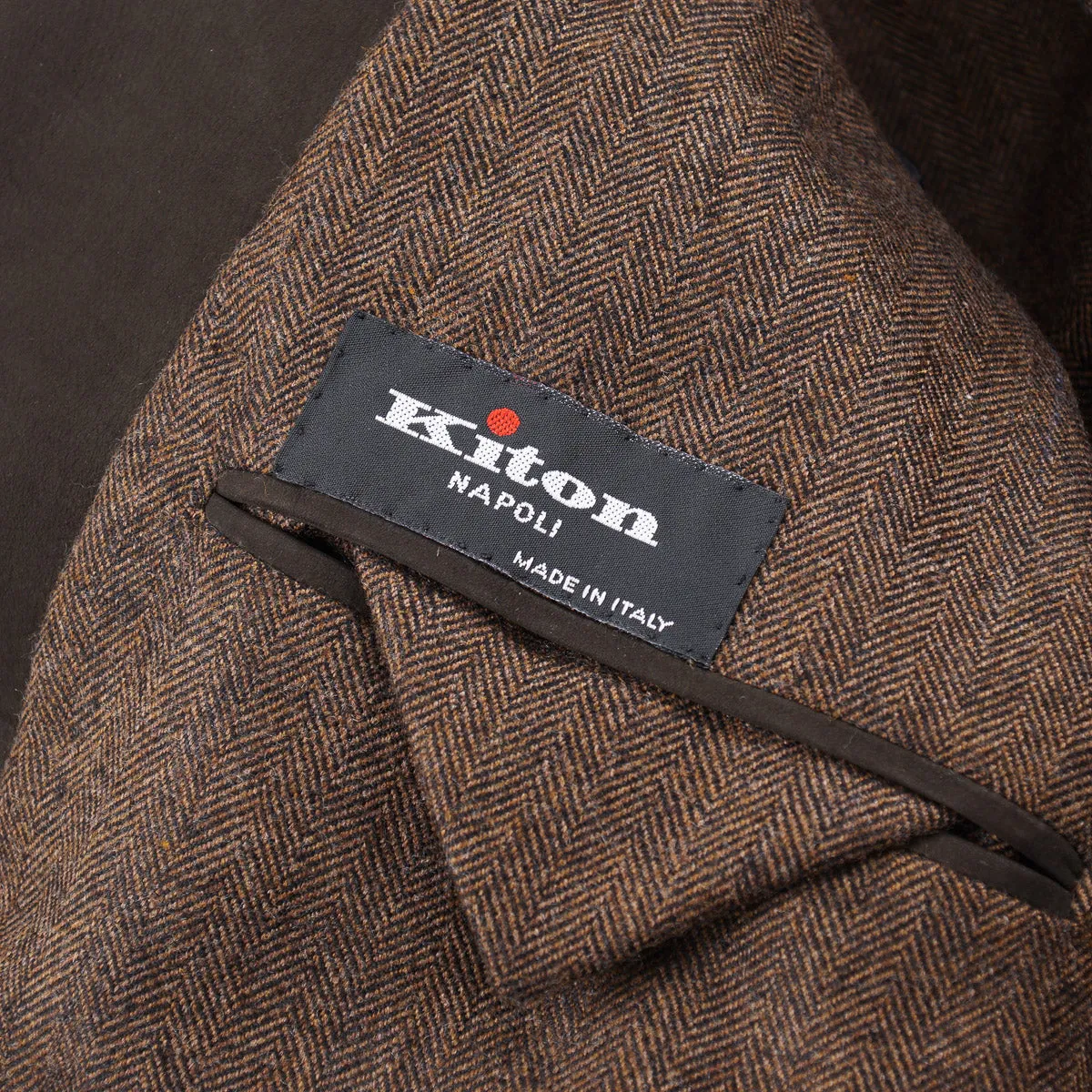Kiton Cashmere-Lined Nubuck Leather Jacket