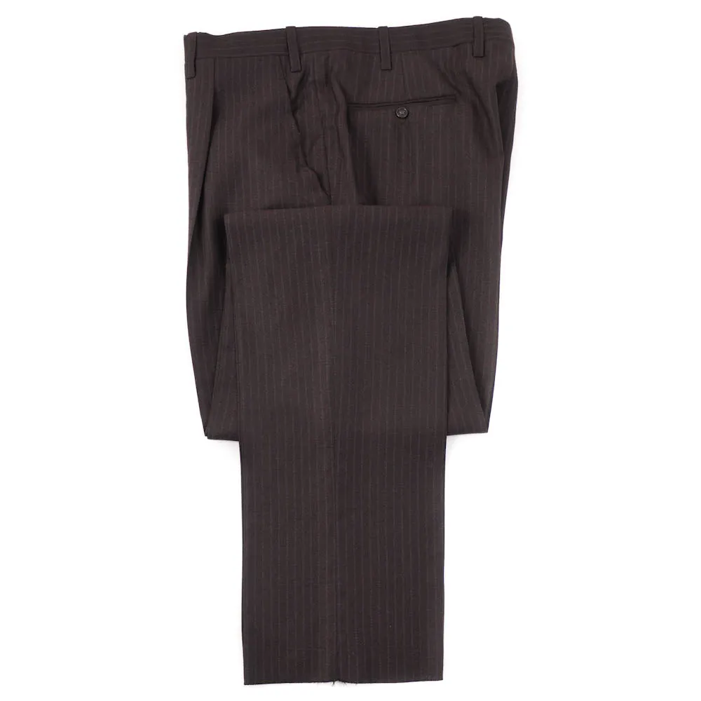 Kiton Chocolate Stripe Cashmere Suit