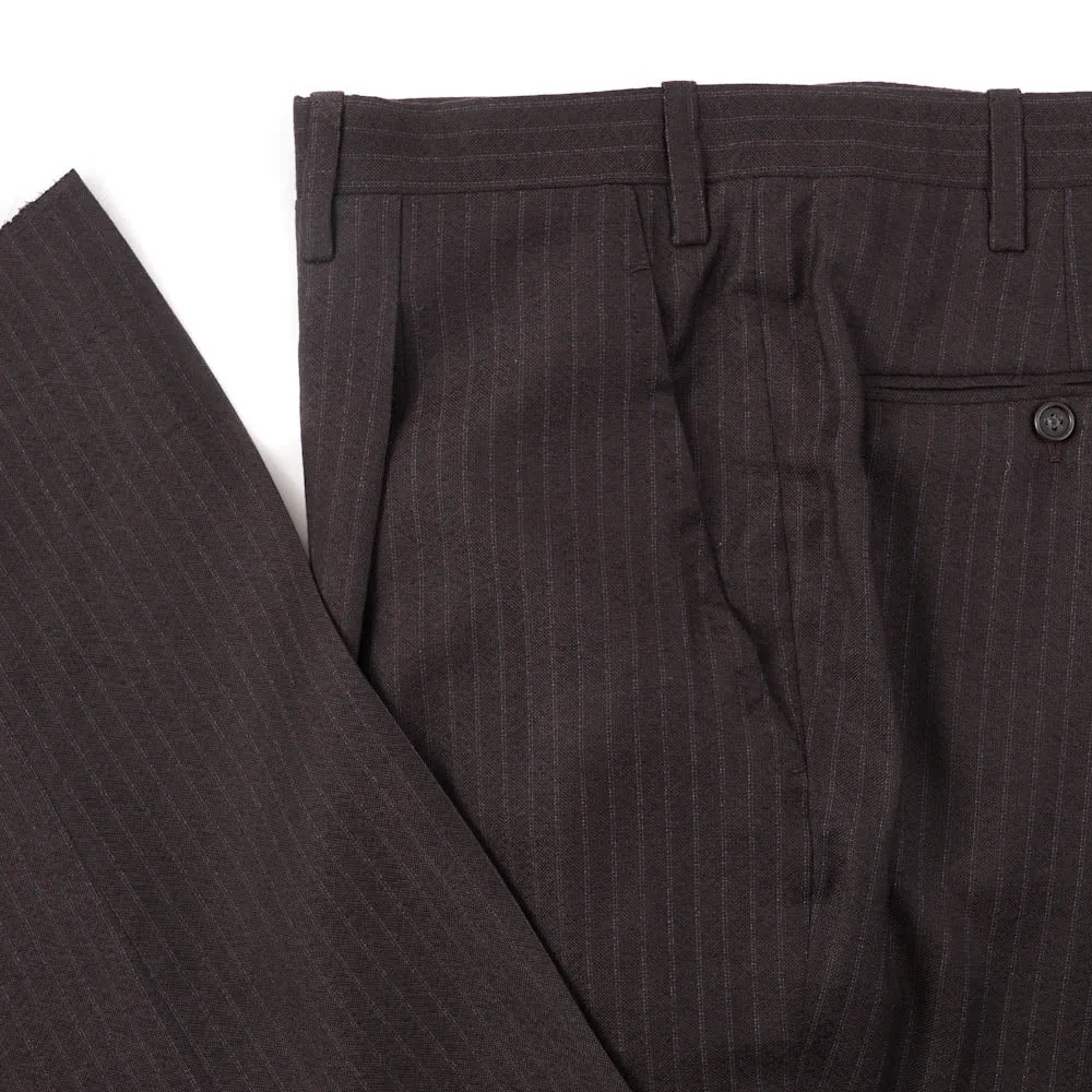 Kiton Chocolate Stripe Cashmere Suit