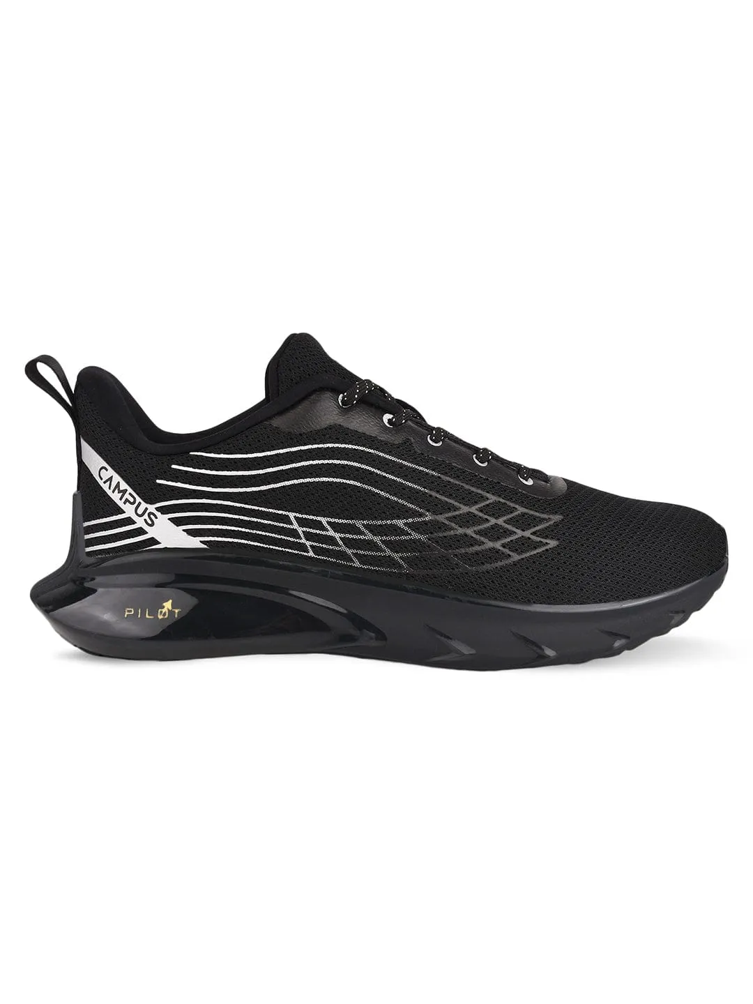 KIZER Black Men's Sports Shoes