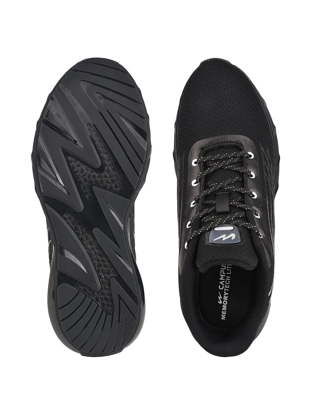KIZER Black Men's Sports Shoes