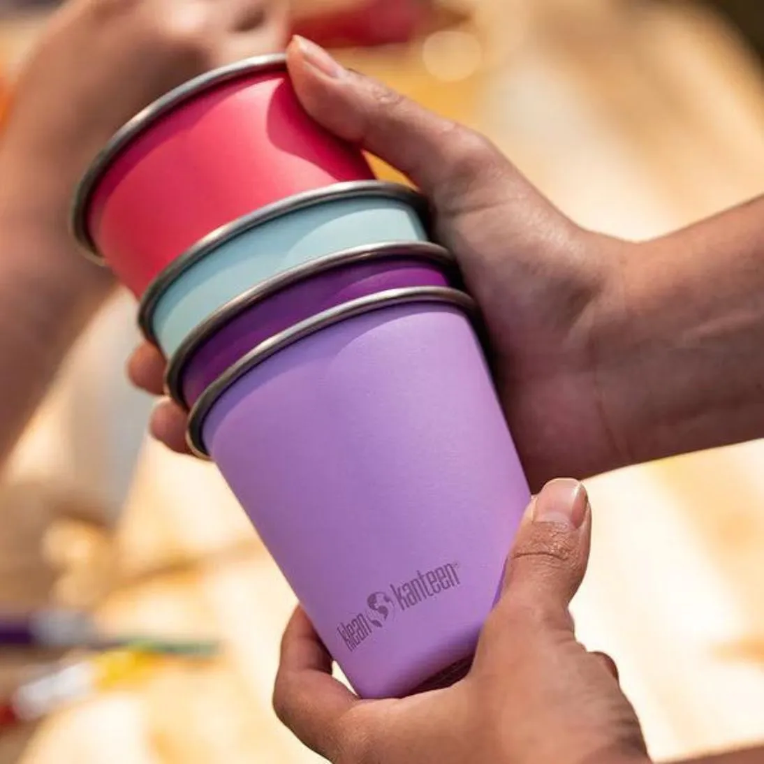 Klean Kanteen Stainless Steel Cups 296ml - 4 Pack