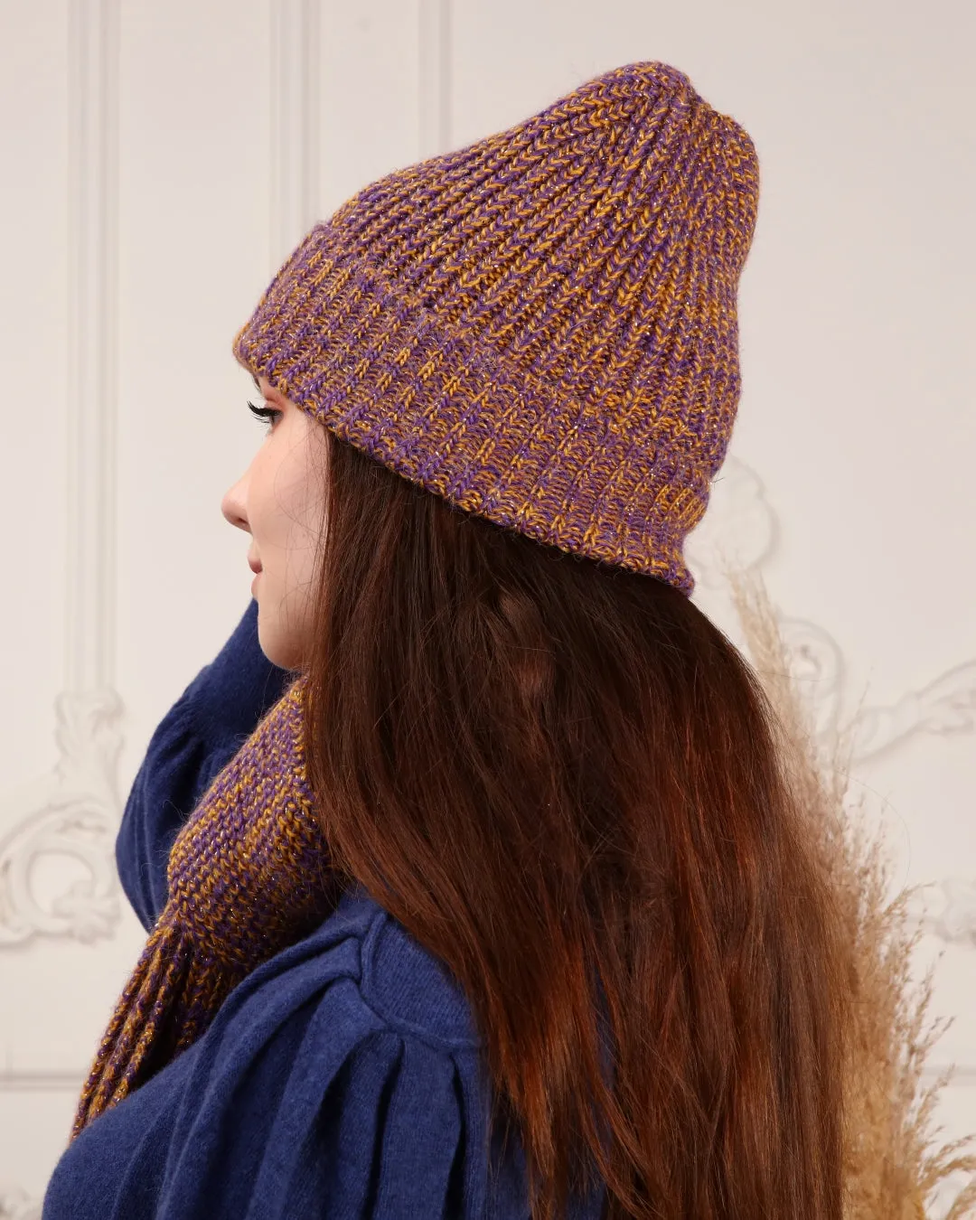 Knitted Beanie and Scarf Set - Women's Cozy Hat Scarf - Trending Fashion Outfit for Winter