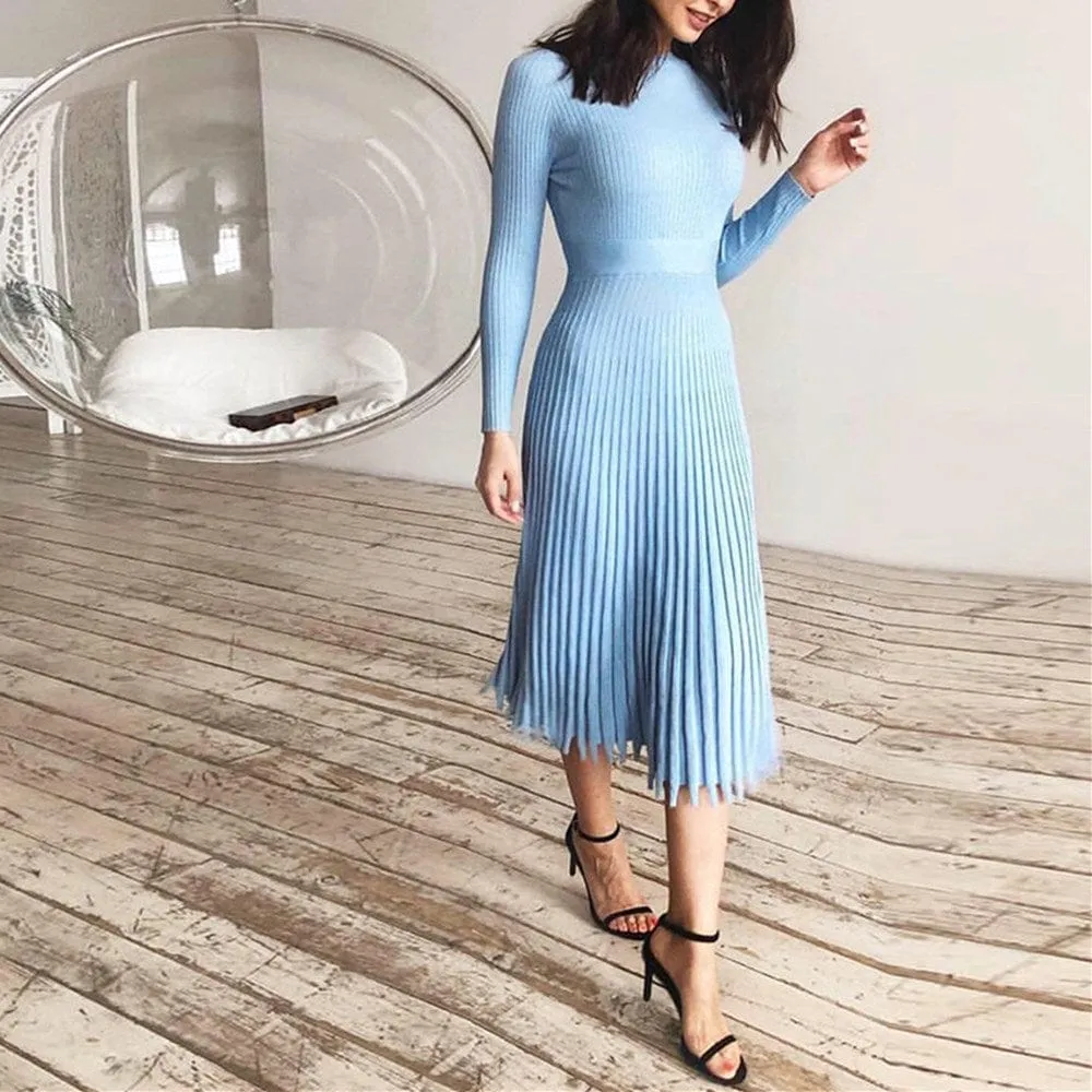 Knitted Long Autumn Slim Dress
