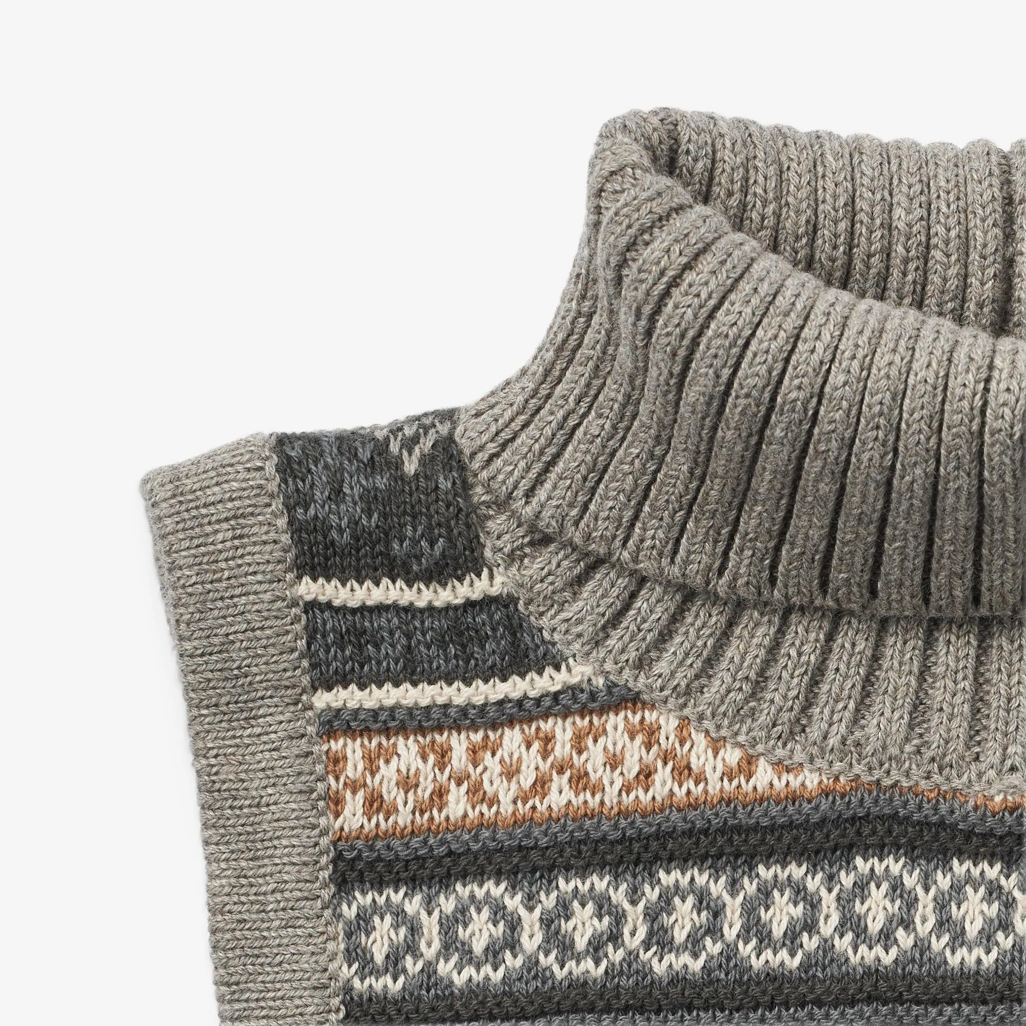 Knitted Neckwarmer Lorenz - warm grey melange