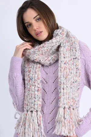 Knitted Scarf with Mottled Stitch