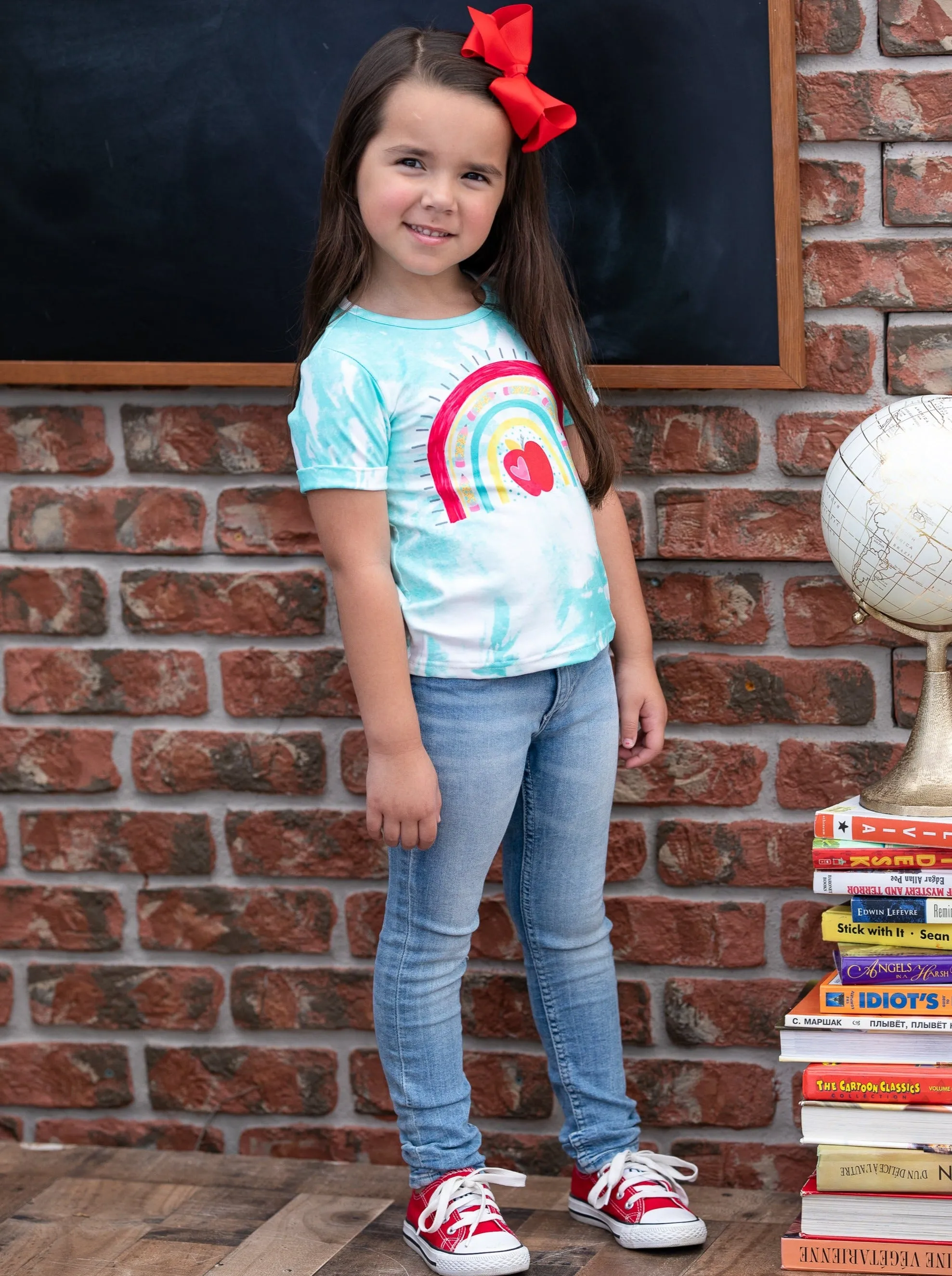 Knowledge Is Power Tie Dye Graphic Top