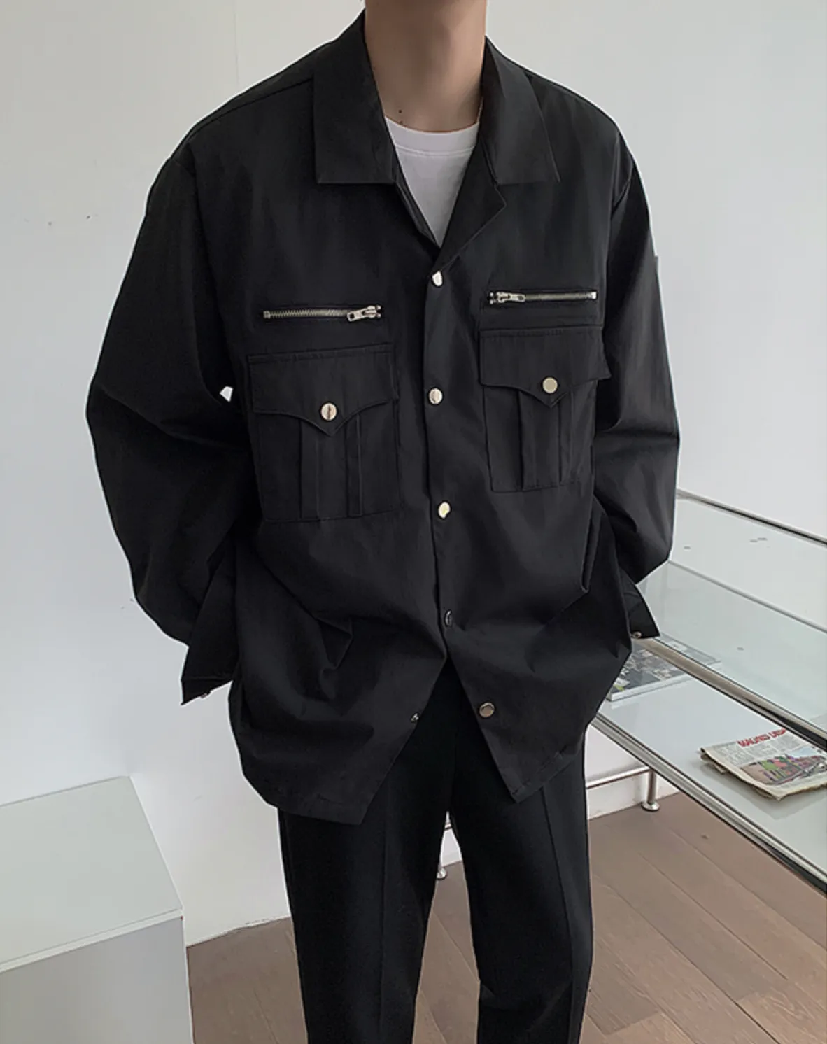 [Korean Style] Black Heritage Field Jackets