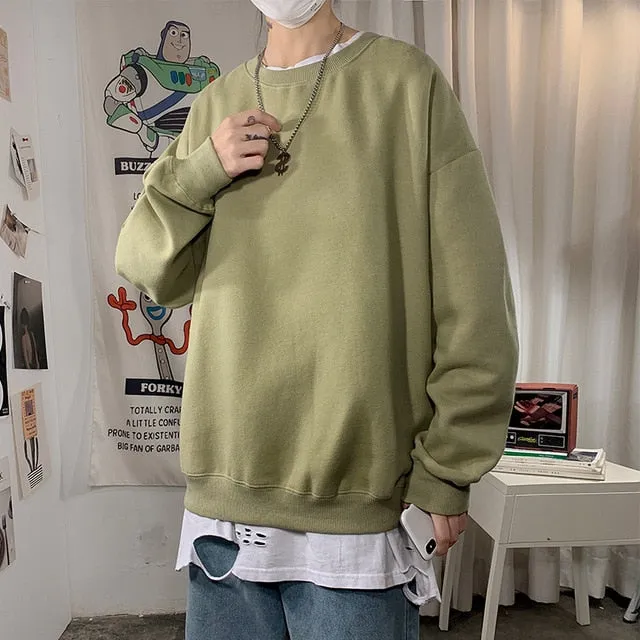 [Korean Style] Daily Basic Oversized Sweatshirts