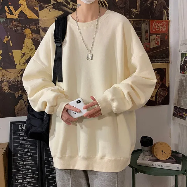 [Korean Style] Daily Basic Oversized Sweatshirts