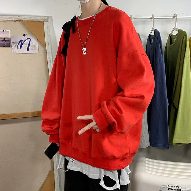 [Korean Style] Daily Basic Oversized Sweatshirts