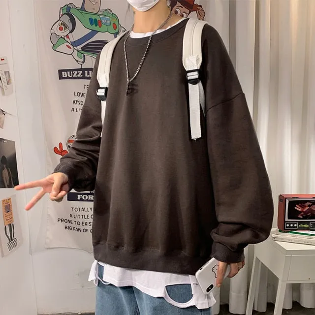 [Korean Style] Daily Basic Oversized Sweatshirts