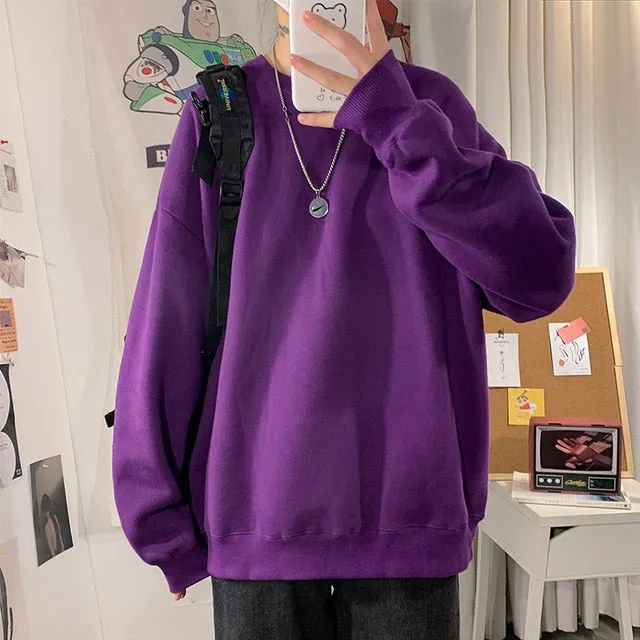 [Korean Style] Daily Basic Oversized Sweatshirts