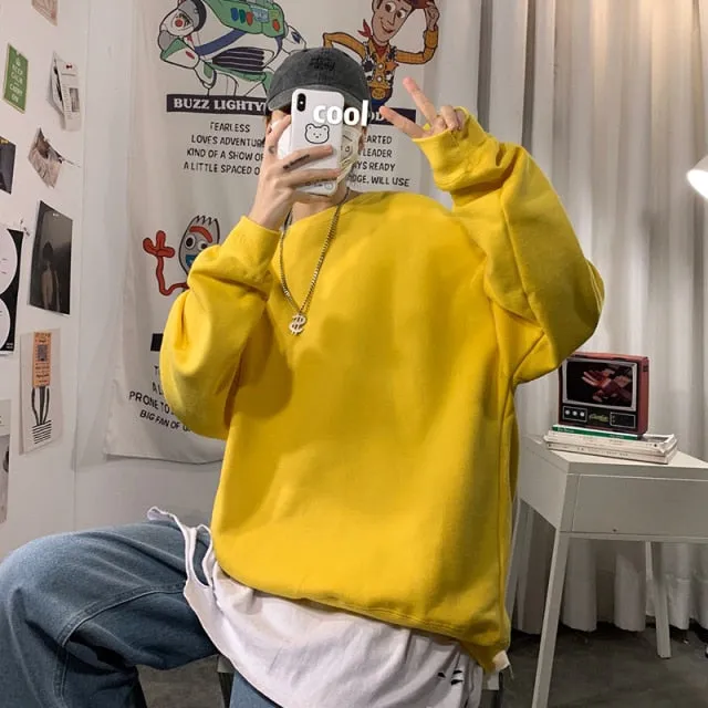 [Korean Style] Daily Basic Oversized Sweatshirts