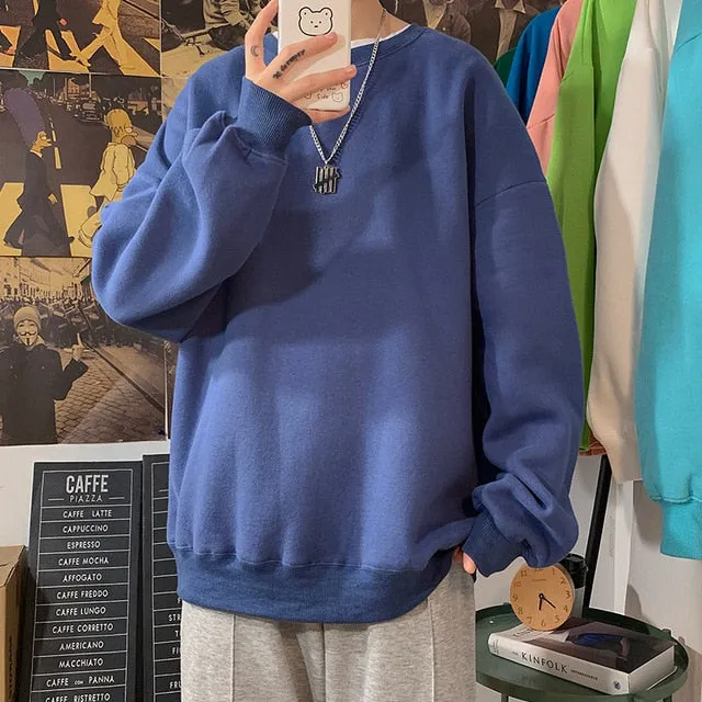 [Korean Style] Daily Basic Oversized Sweatshirts