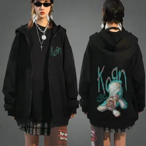 Korn Zipper Hoodie – For the Ones Who Never Let Go of Their Inner Chaos