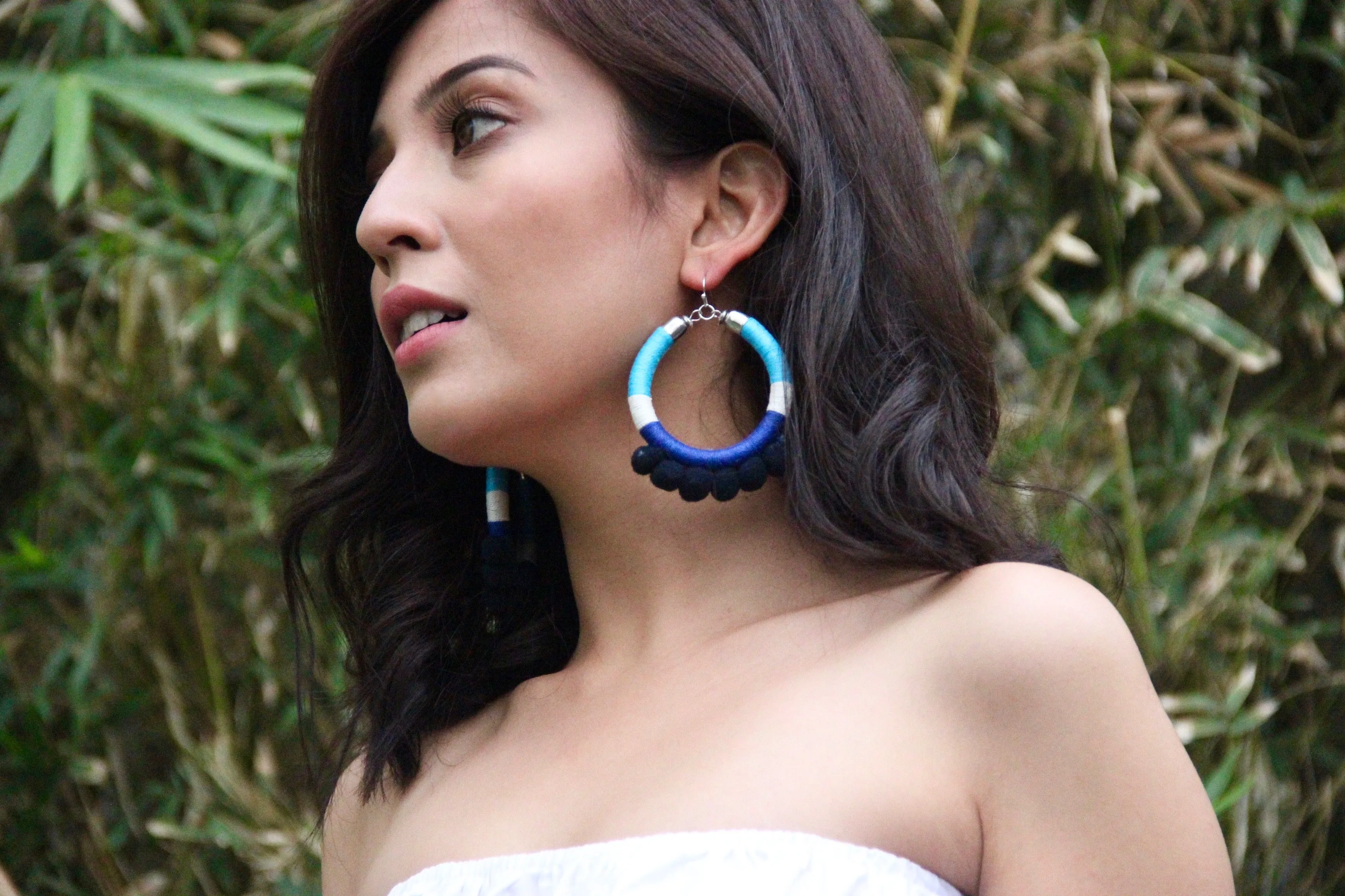 Krabi Hoop Earrings - Ocean