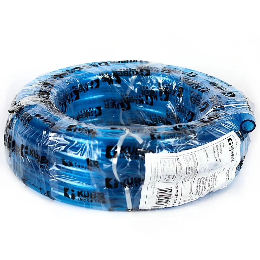 Kuber Industries Basic PVC Water Pipe 10 Meter | Multi-Utility Water Pipe for Garden, Car Cleaning & Pet Cleaning | Durable, Light Weight, & Flexible Hose Pipe for Gardening | Blue | (Pack Of 5)