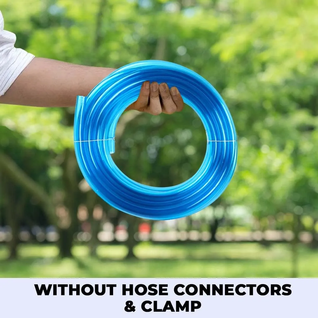 Kuber Industries Basic PVC Water Pipe 10 Meter | Multi-Utility Water Pipe for Garden, Car Cleaning & Pet Cleaning | Durable, Light Weight, & Flexible Hose Pipe for Gardening | Blue | (Pack Of 5)