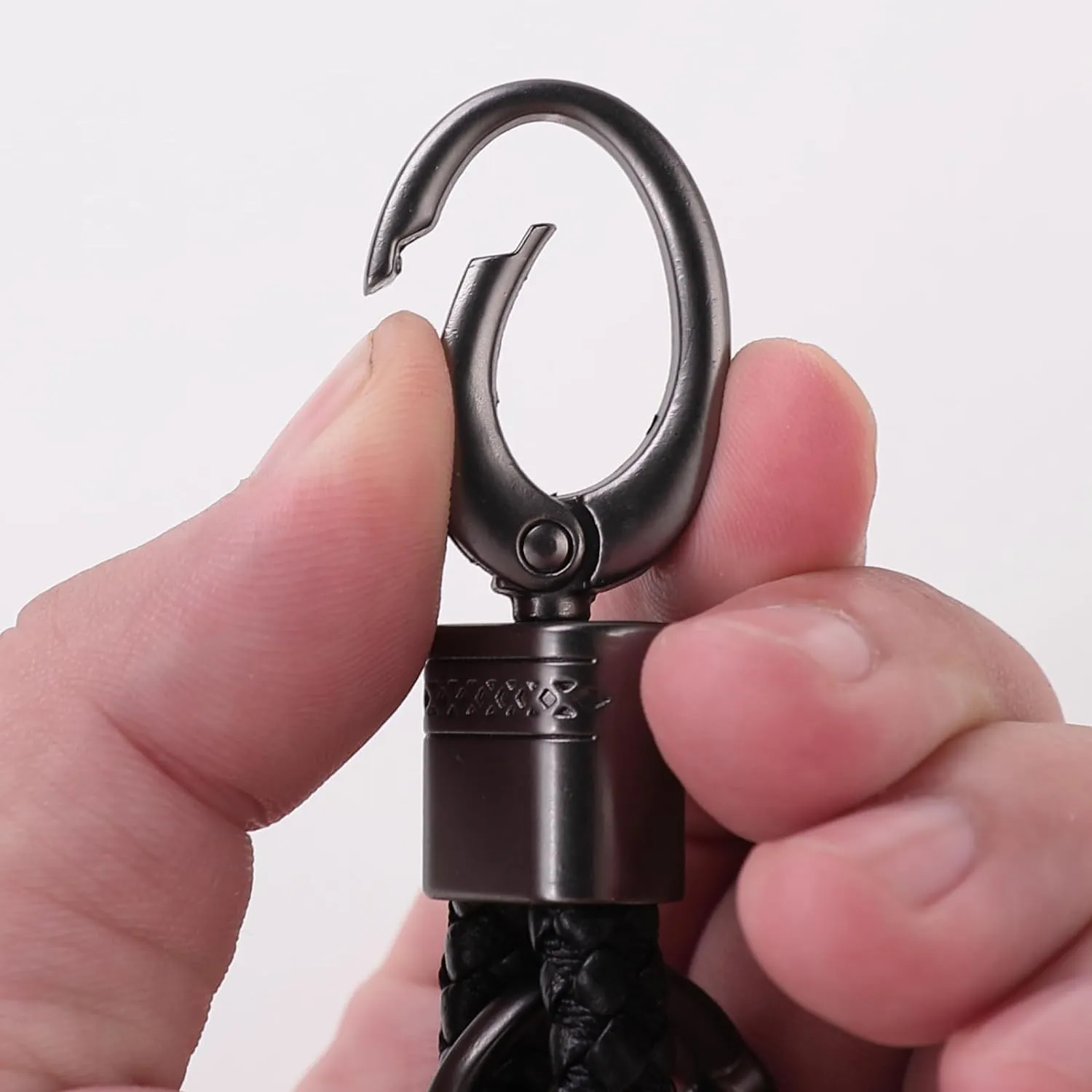 Kuber Industries Keychain/Keyring/Key Tag|Car Key Clip, Key Holder, Key Organizer|Pack of 10| (Black)