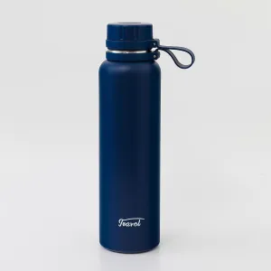 Kuber Industries Pack of 2 Vacuum Insulated Water Bottle | Stainless Steel Water Bottle | Hot & Cold Water Bottle | Leakproof, BPA Free, Rustproof | 1100 ML | Navy Blue