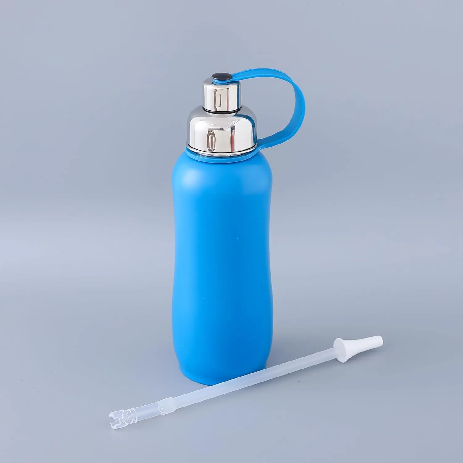 Kuber Industries Pack of 3 Vacuum Insulated Water Bottle| Stainless Steel Sipper Water Bottle | Hot & Cold Water Bottle | Leakproof, BPA Free, Rustproof | 750 ML | Blue
