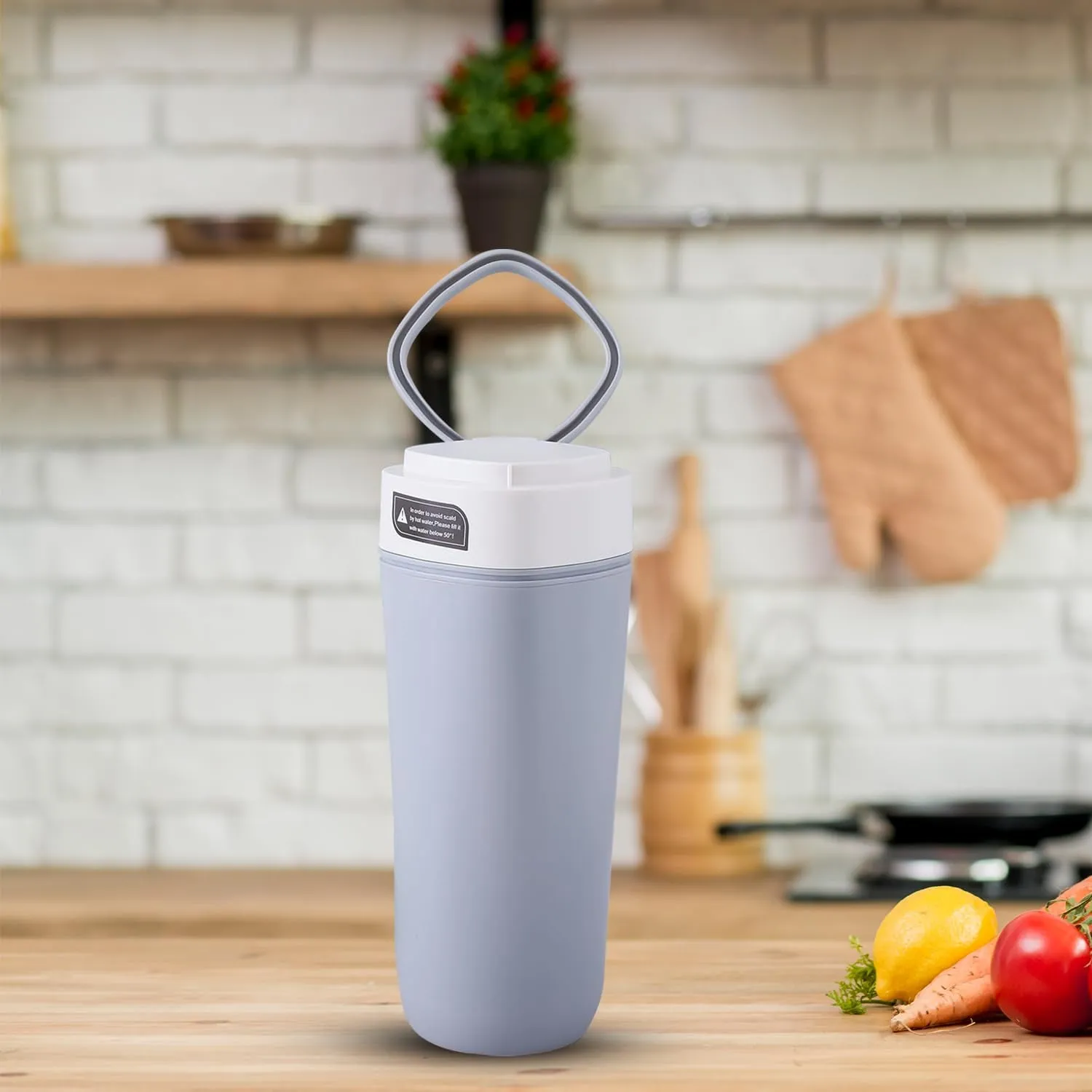 Kuber Industries Pack of 5 Anti-Fall Insulated Coffee Tumbler with Suction Bottom | Leak-Proof Stainless Steel Tumbler | Coffee Tumbler with Lid and Handle | 480 ML | Gray