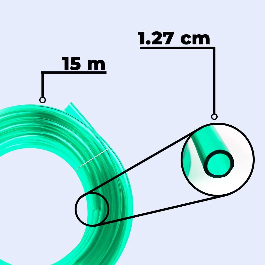 Kuber Industries PVC Water Pipe 15 Meter | Multi-Utility Water Pipe for Garden, Car Cleaning & Pet Cleaning | Durable, Light Weight, & Flexible Hose Pipe for Gardening | Green | (Pack Of 4)