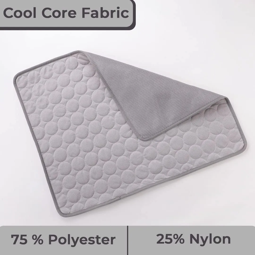 Kuber Industries Rectangular Dog & Cat Bed|Premium Cool Ice Silk with Polyester With Bottom Mesh|Multi-Utility Self-Cooling Pad For Dog & Cat|Light-weight & Durable Dog Bed|ZQCJ001G-S|Grey (Pack Of 6)