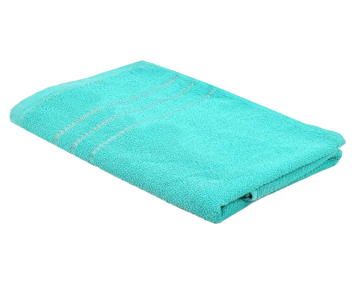 Kuber Industries Soft Cotton Bath Towel for Hands, Face, Newborn Babies, Toddlers, Children, 19"x38"- Pack of 2 (Blue & Green)