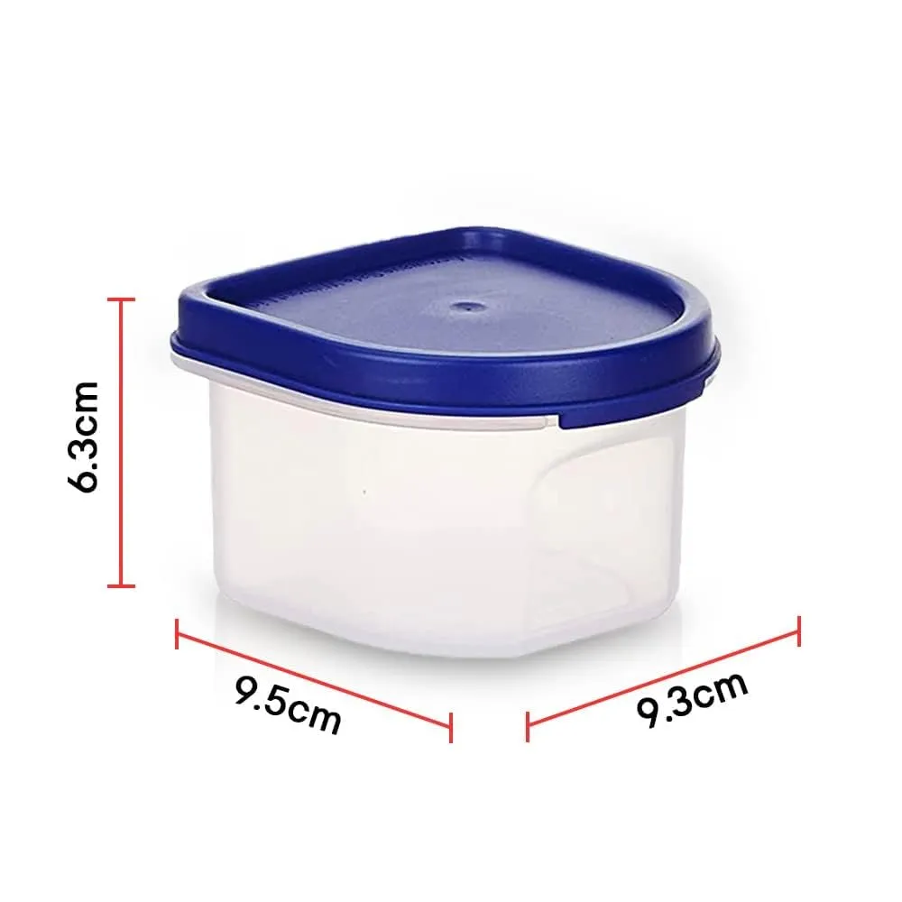 Kuber Industries Storage Utility Container|Plastic Unbreakable Food Storage Jar|Leak Roof,BPA Free Food Kitchen Organizer With Lid,250 ML,Set Of 6 (White) (Pack Of 4)