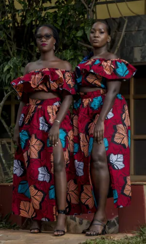 Kyomu Two Piece Long Skirt and Top Set