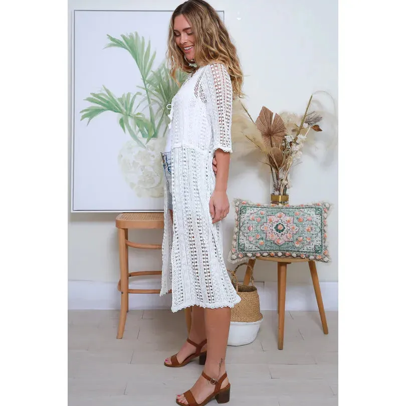 La Vie Boheme Duster - Ivory Glamour