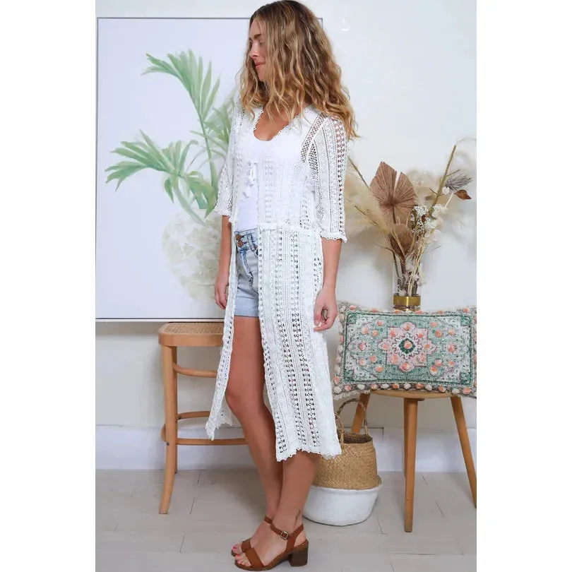 La Vie Boheme Duster - Ivory Glamour